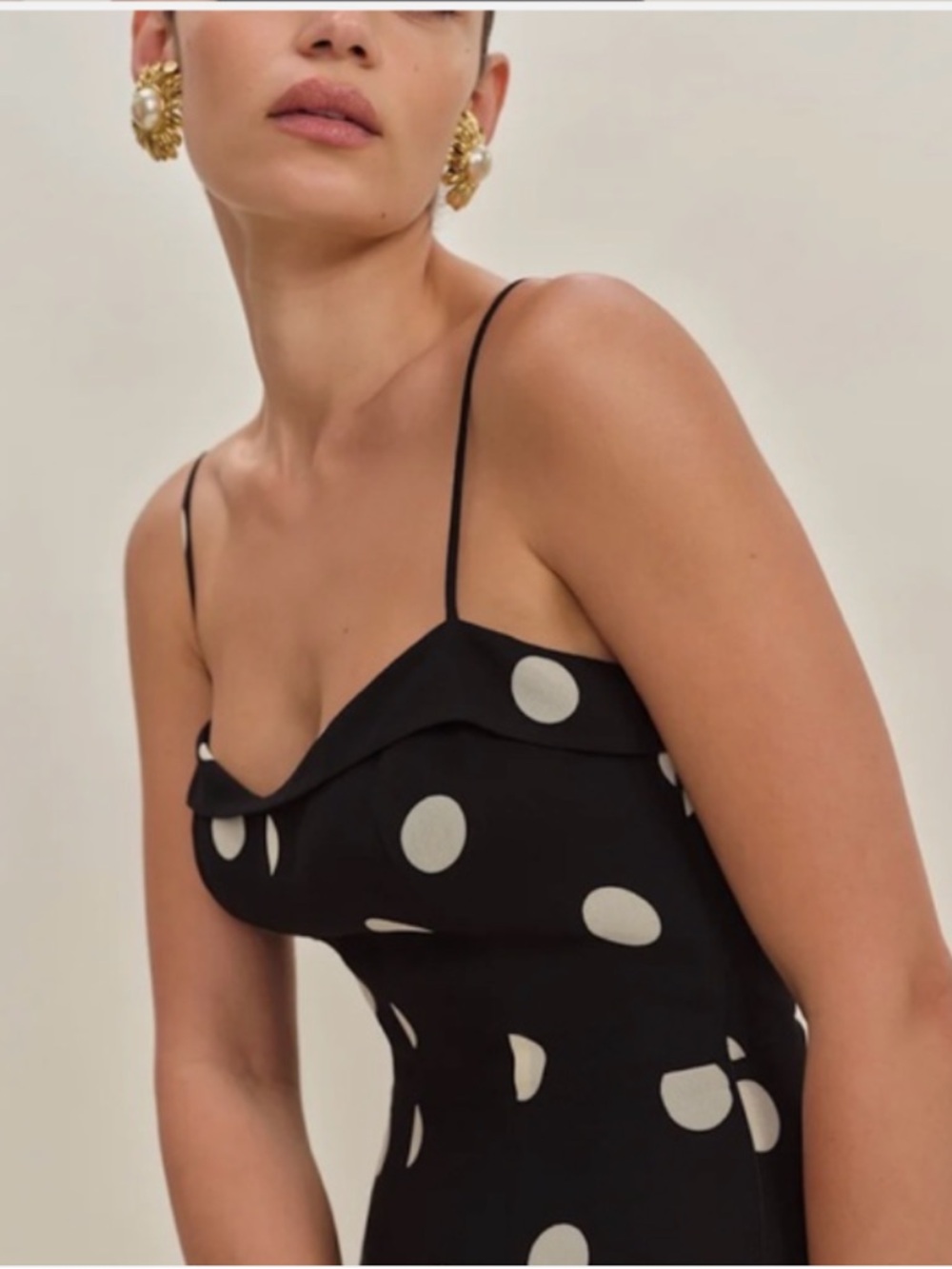 Reformation Moon Dot Midi Slip Fredo Dress, size 8, NWT - Picture 3 of 16